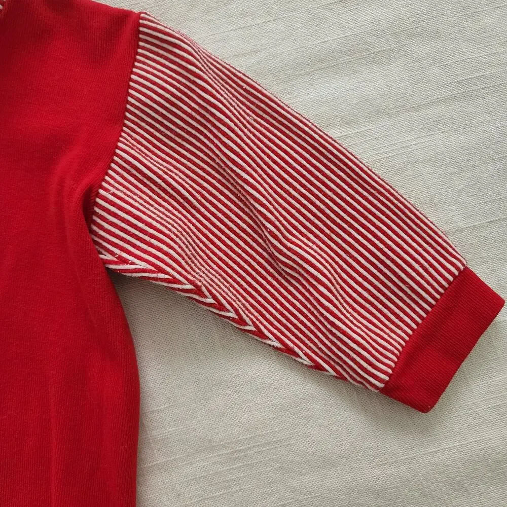 Vintage Red Striped Bodysuit 9-12 months